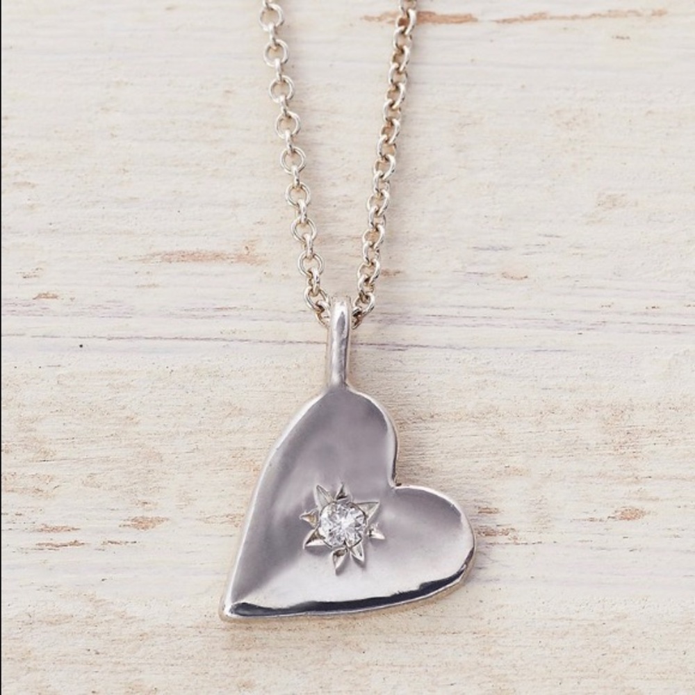 Genuine Diamond Heart Necklace
